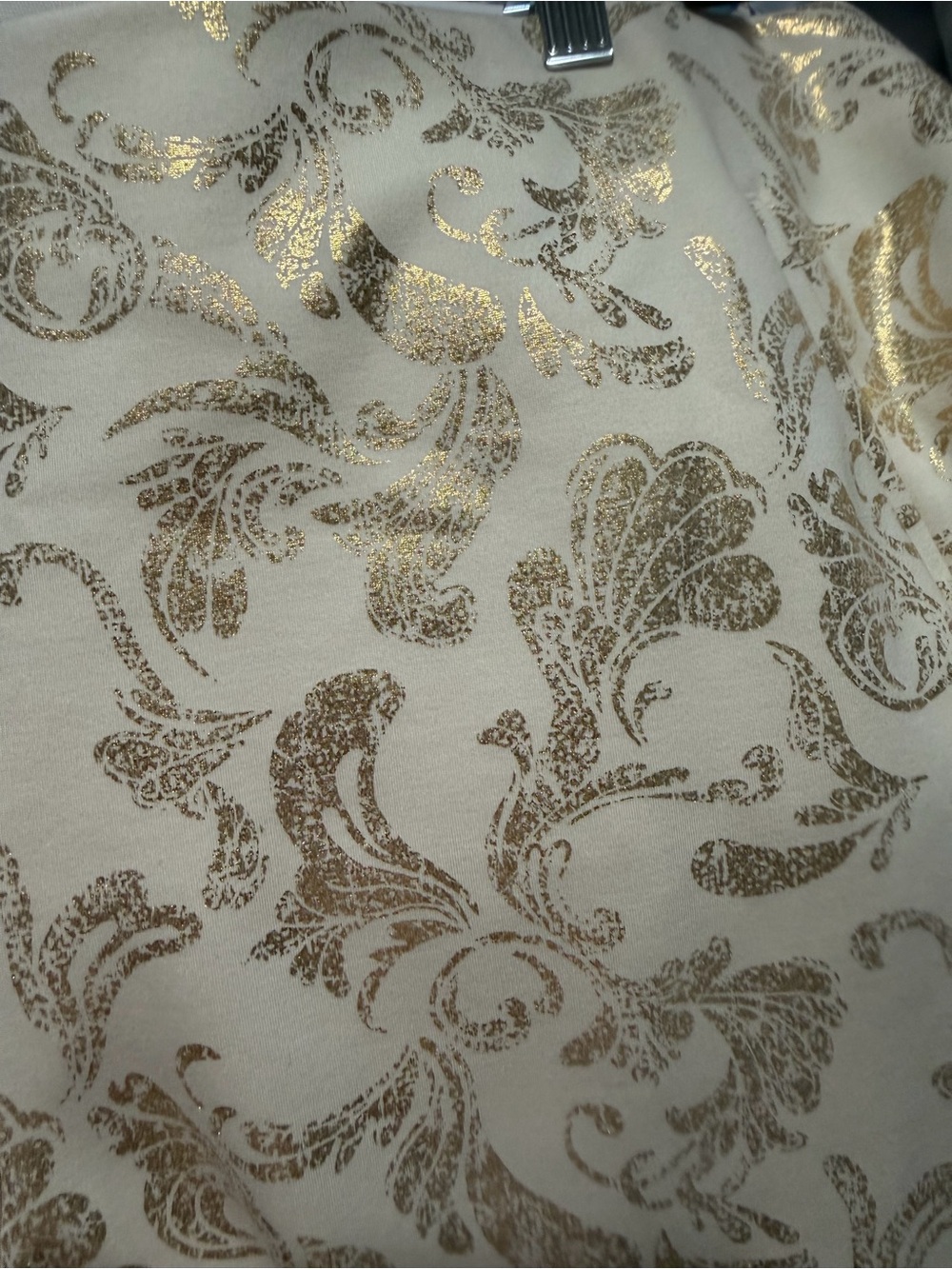 Chico's Slimming Pants Creamwith Gold Brocade Paisley 4T(20W) -NWT - Picture 4 of 5